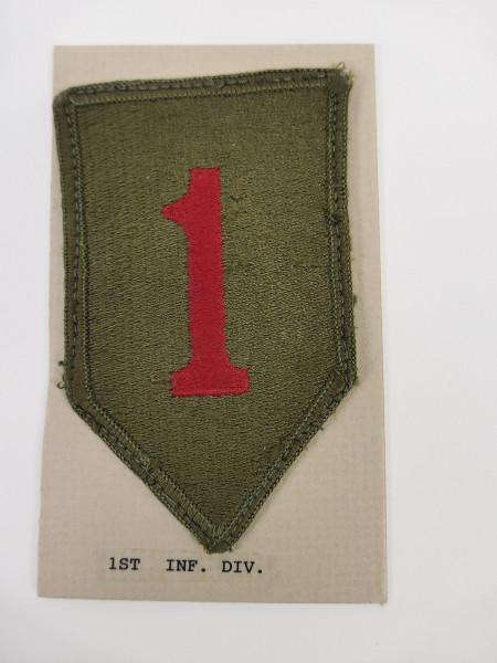 Original US ARMY WW2 Infanterie Divisionsabzeichen Patch - 1st Infantry Division Abzeichen BIG RED 1