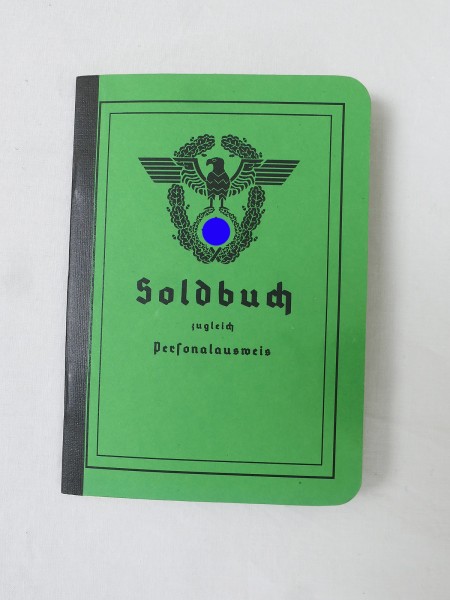 Soldbuch / Personalausweis Polizei + 5 Einleger Merkzettel