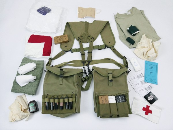 US WK2 MEDIC Suspenders System Harness Tragegestell Rot Kreuz Sanitäter mit Inhalt