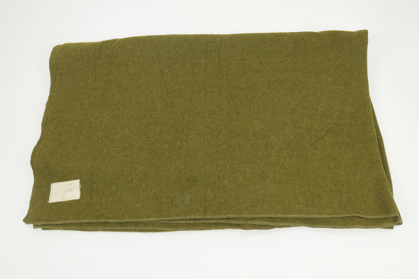 1942 Original US ARMY WW2 Wool Virgin Blanket OD Wolldecke Camp Decke