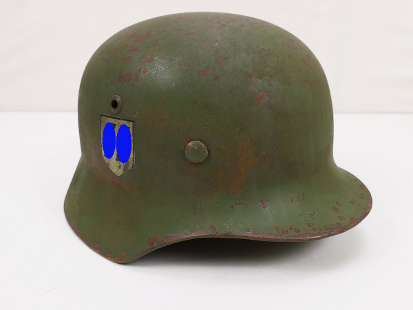 Waffen SS M35 Tarnhelm Camouflage SD Stahlhelm Gr.58/59 Apfelgrün