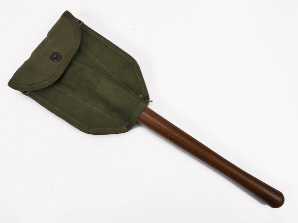 ORIGINAL US ARMY WW2 Klappspaten AMES 1945 mit Tasche Entrenching Tool SEHR SCHÖN