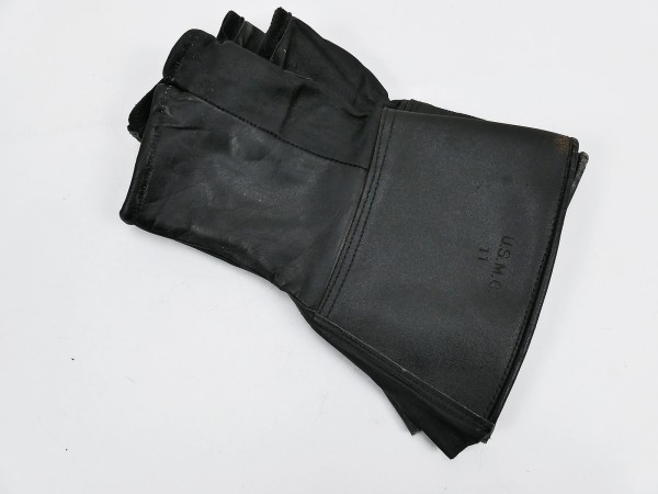 ORIGINAL USMC Black Leather Gloves sz.11 Leder Handschuhe Marines Schießhandschuhe