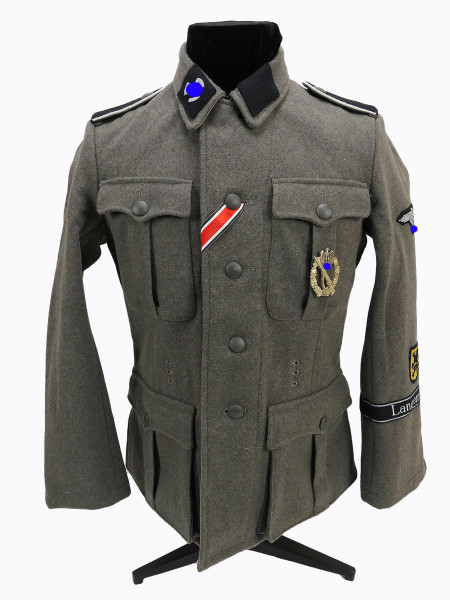Waffen SS M40 Feldbluse Uniform Freiwilligen Div. Flämische 1 LANGEMARCK