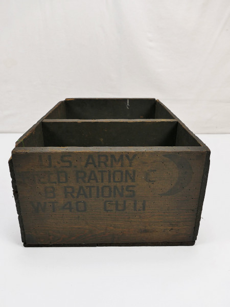 Original US ARMY Rationen Field Ration Type C Holzkiste Verpflegung Kiste Jeep