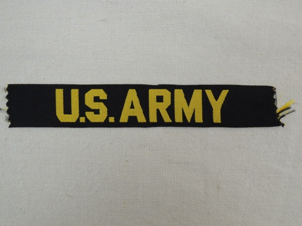 US Army Korea Vietnam Abzeichen schwarz gelb gewebt Tab Schriftzug