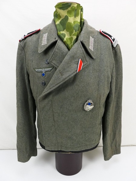 Wehrmacht Sturmgeschützjacke Feldbluse Uniform effektiert aus Museumsauflösung