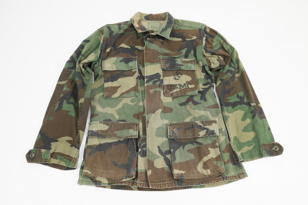 US Army USMC Feldhemd Coat Hot Weather Camouflage Woodland - Small Regular