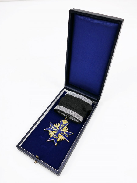 Orden Pour le Mérite am Kragenband im Etui / Blauer Max Gfm Erwin Rommel