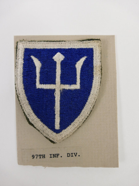 Original US ARMY WW2 Infanterie Divisionsabzeichen Patch - 97th Infantry Division Abzeichen