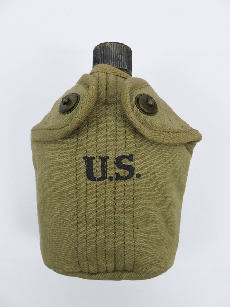 #07 Set US ARMY Feldflasche (Original) mit Becher und Feldflaschenbezug
