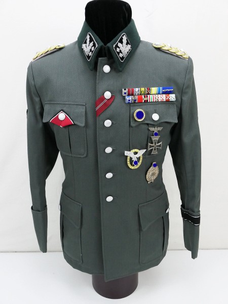 Uniform Waffen SS Gabardine Feldbluse SS Obergruppenführer Sepp Dietrich Leibstandarte A.H.