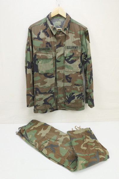 US Army Feldhemd und Feldhose Camouflage BDU Woodland Hot Weather Berlin Brigade Sgt - Small