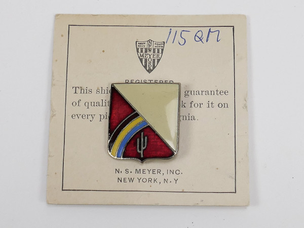 US WW2 Military Unit Crest Insignia 115th Quartermaster Battalion DUI Pin Medal Badge Abzeichen Cres