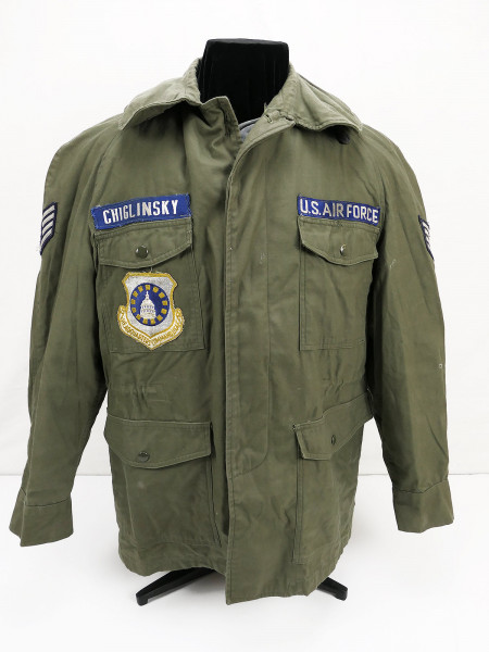 #1/ Original USAF M-1961 Parka / Coat Men's Gr. MEDIUM Feldjacke 1966 + Teddy Innenfutter Liner