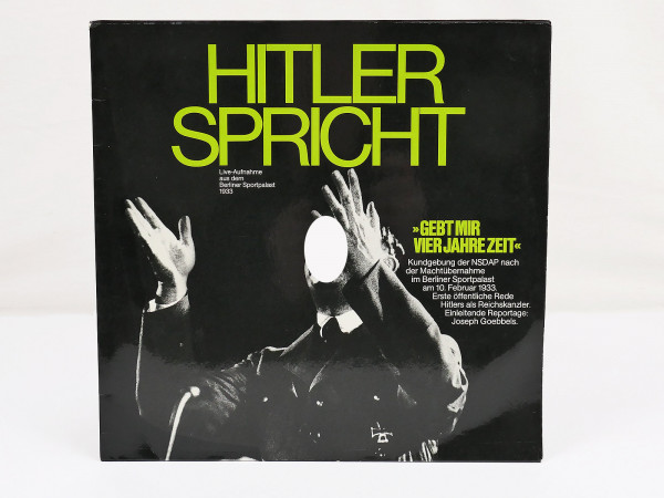 #B Tondokument Zeitgeschichte LP 3.Reich Hitler Spricht Folge1 Berliner Sportpalast 1933 Rede