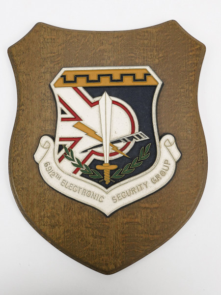 Erinnerungs Wand Tafel Plakette USA US Air Force 6912th Electronic Security Group Alliierte