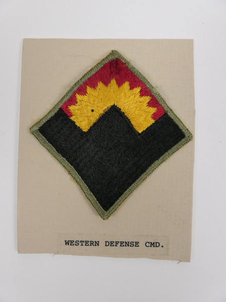 Original US ARMY WW2 Abzeichen Badge Western Defense Command Patch - U.S. Command / Special Units