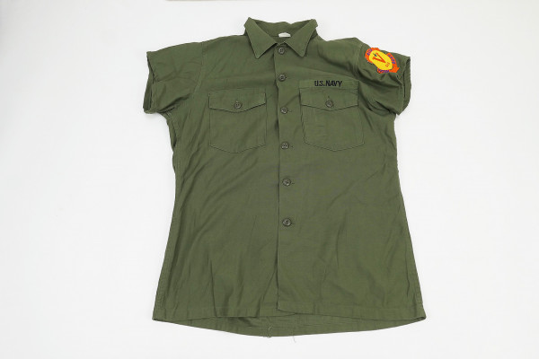 #2 US Navy Vietnam Vintage Shirt 1968 Cotton Sateen OG 107 - River Patrol Boat 518