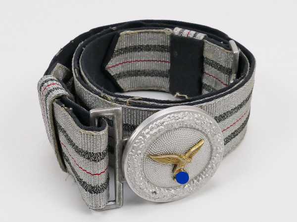 Wehrmacht Luftwaffe Offiziers Feldbinde mit Koppelschloss Offizier Koppel Feldbinde
