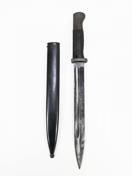 Wehrmacht original Bajonett M84/98 K98 / Seitengewehr Berg & Co 1939 mit Repro Scheide