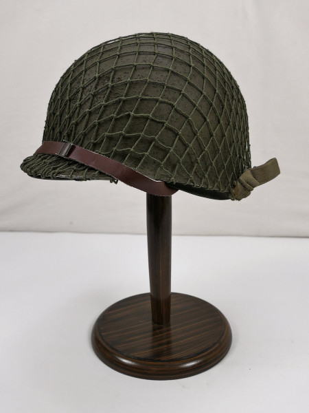 US ARMY Type WW2 M1 Stahlhelm helmet + Liner Kinnriemen Helmnetz