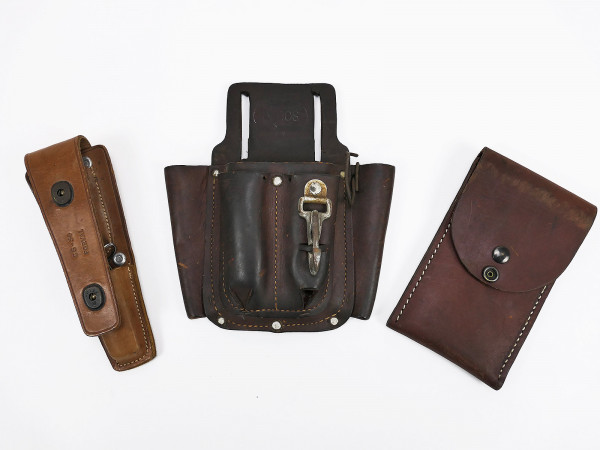 4x US ARMY Engineer tool / Leder Tasche / Pouch / CS-34 / leather belt pouches