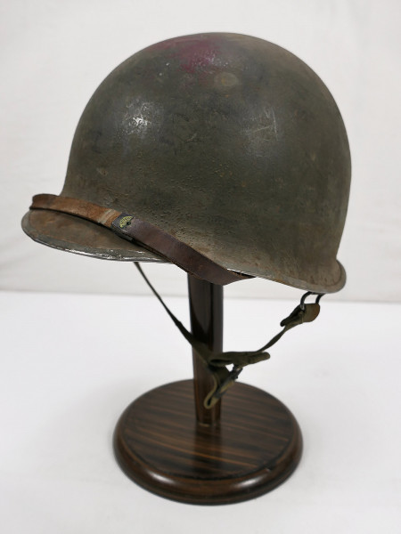 US M1 Stahlhelm WW2 Kriegsproduktion mit Liner und Kinnberiemung