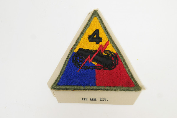 US ARMY WW2 Patch Ärmelabzeichen 4th Armored Division Panzerdivision 1941-1947