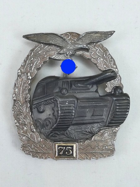 Panzerkampfabzeichen der Luftwaffe mit Einsatzzahl 75