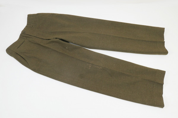 Original US WW2 M1937 Feldhose M37 Field wool serge OD Trousers mit Maßen 32x35i