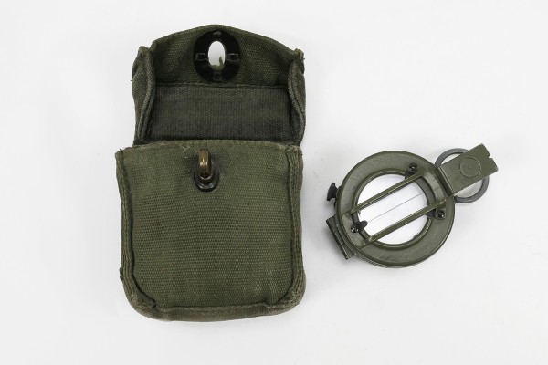 Original British Army Compass + Pouch / Kompass mit Tasche