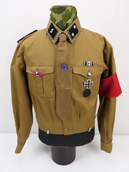 SA Sturmführer Horst Wessel Uniform - Hemd mit Effekten und Auszeichnungen aus Museum