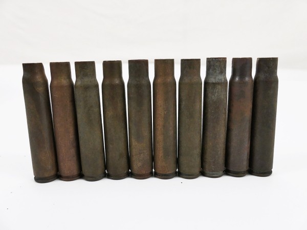 WW2 Reichswehr Wehrmacht 10x leere Hülsen 8x57 Munitionshülsen 30er Jahre (mess.)