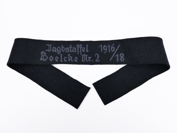Luftwaffe Ärmelband Jagdstaffel Boelcke Nr.2 1916/18 Druck auf Filz