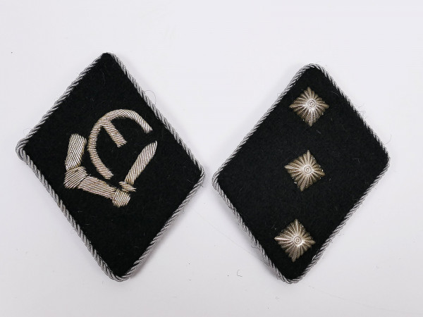Kragenspiegel Untersturmführer 20. Freiwilligen Waffen SS Grenadier Division Estland Estnische Nr.1