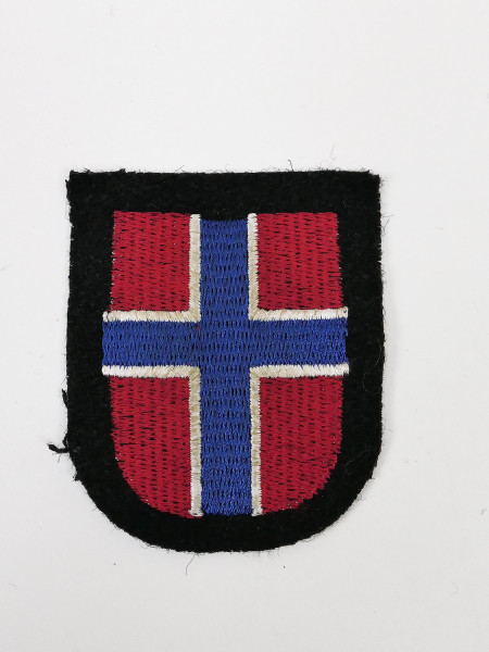 Waffen SS Freiwilligen Ärmelabzeichen NORWEGEN Feldbluse Uniform Ärmelschild gestickt