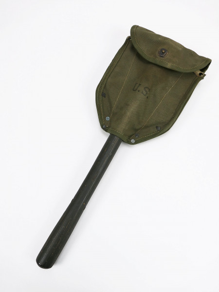 Original US ARMY WW2 Klappspaten AMES 194? mit Tasche 1943 Entrenching Tool