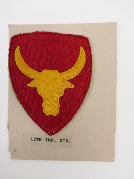 Original US ARMY WW2 Infanterie Divisionsabzeichen Patch - 12th Infantry Division Abzeichen