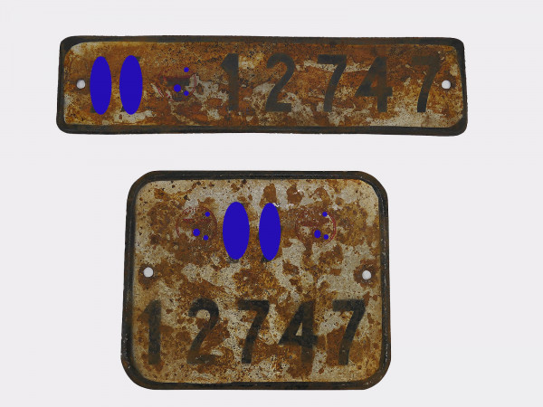 Waffen SS Satz Nummernschild KFZ Kennzeichen Kübelwagen VW82 Schwimmwagen VW166