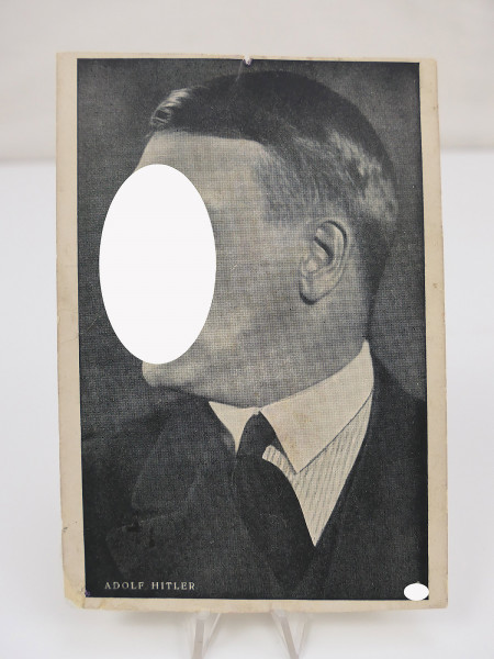 #9/ Postkarte / PK Thema A.H. Reichskanzler Führer Portrait Bild gelaufen