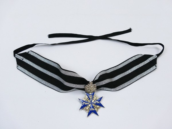 Orden Pour le Mérite mit Eichenlaub am Band / Blauer Max Gfm Rommel
