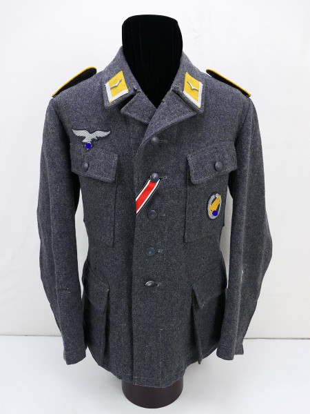 Luftwaffe Viertaschenrock Uffz LW Uniform Feuerwerker Gr.50 aus Museumsauflösung