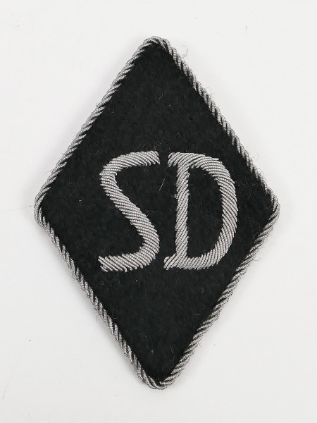 SD Raute Ärmelraute Offizier schwarz Silberfaden