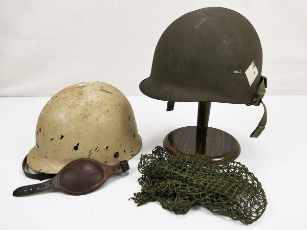 US ARMY WW2 M1C 501st Parachute Infantry Normandy Stahlhelm PIR mit Westinghouse Liner