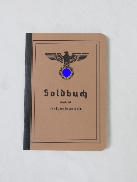 Soldbuch / Personalausweis Wehrmacht + 5 Einleger Merkzettel