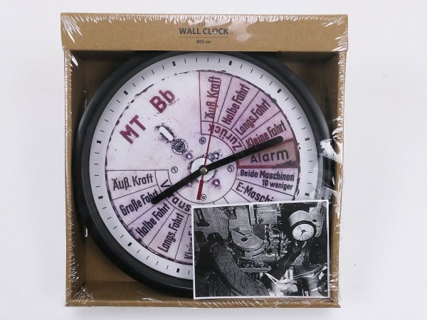 Wanduhr Uhr mit Typ Ziffernblatt Geschwindigkeitsregler vom U-Boot Kriegsmarine WW2