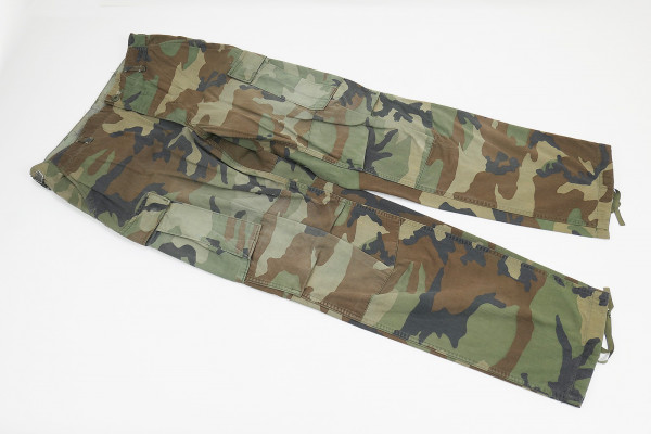 US Army Vintage Feldhose Combat Trousers Camouflage Woodland - Medium Long