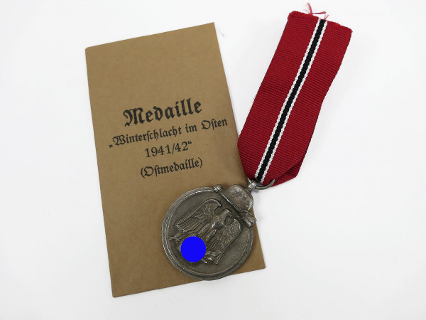 Winterschlacht im Osten 1941/42 Medaille Ostmedaille am Band mit Verleihungstüte