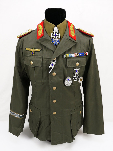 Generalfeldmarschall Erwin Rommel DAK Uniform Ensemble Afrikakorps mit Orden u. Auszeichnungen